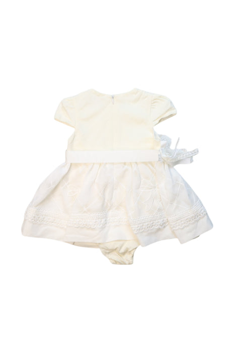 A Ivory Short Sleeve Dresses from Nicholas & Bears in size 6-12M for girl. (Back View)