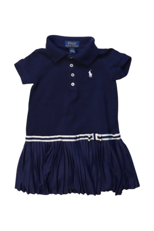 A Navy Short Sleeve Dresses from Polo Ralph Lauren in size 2T for girl. (Front View)