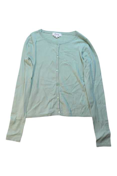 A Green Cardigans from Bonpoint in size 12Y for girl. (Front View)