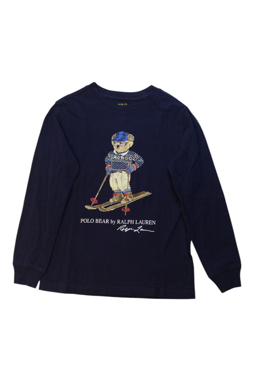 A Navy Long Sleeve T Shirts from Polo Ralph Lauren in size 6T for boy. (Front View)