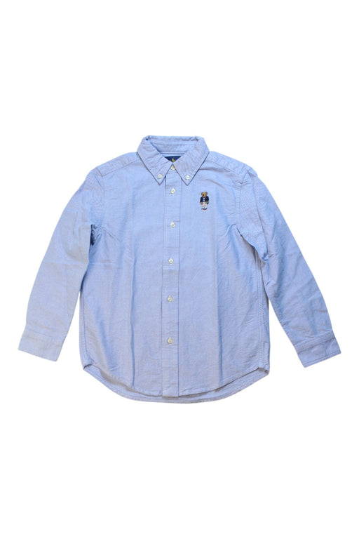 A Blue Long Sleeve Shirts from Ralph Lauren in size 6T for boy. (Front View)