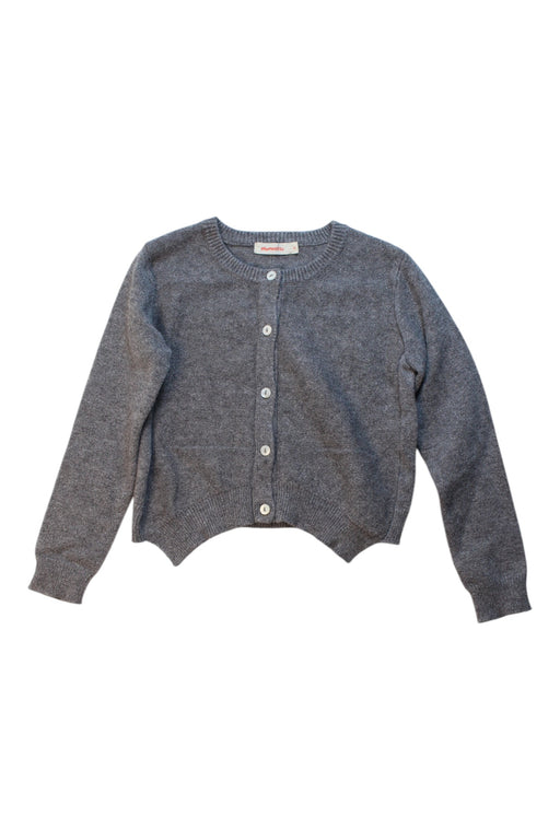 A Grey Cardigans from Momonittu in size 8Y for girl. (Front View)
