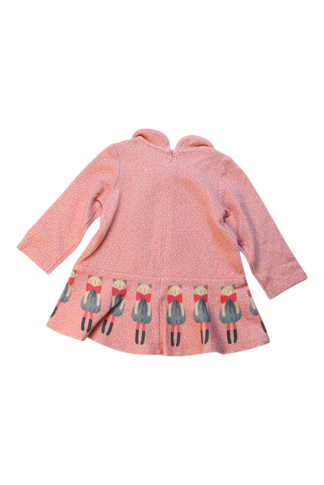 A Pink Long Sleeve Dresses from Momonittu in size 6-12M for girl. (Back View)