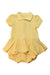 A Yellow Short Sleeve Rompers from Ralph Lauren in size 12-18M for girl. (Front View)