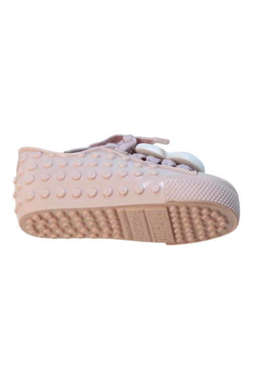 A Pink Sneakers from Mini Melissa in size 12-18M for girl. (Front View)