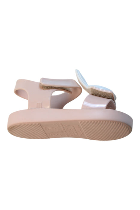 A Pink Sandals from Mini Melissa in size 12-18M for girl. (Front View)