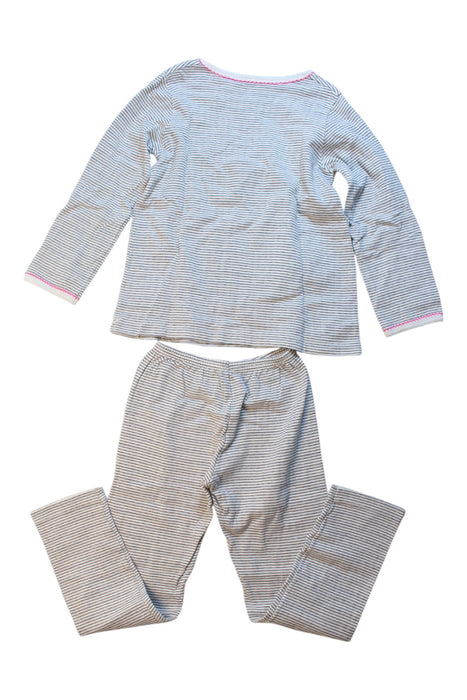 A White Pyjama Sets from Petit Bateau in size 6T for girl. (Back View)