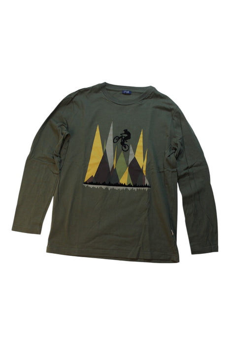 A Green Long Sleeve T Shirts from Il Gufo in size 12Y for boy. (Front View)