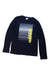 A Navy Long Sleeve T Shirts from Boss in size 12Y for boy. (Front View)