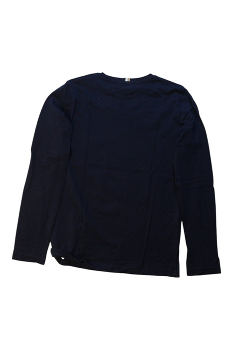 A Navy Long Sleeve T Shirts from Boss in size 12Y for boy. (Back View)