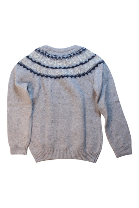 A Grey Knit Sweaters from Bonpoint in size 8Y for girl. (Back View)