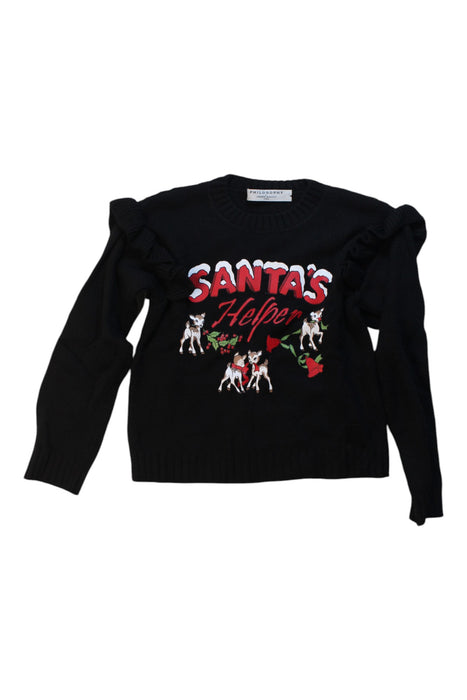 A Black Knit Sweaters from Bonpoint in size 12Y for boy. (Front View)