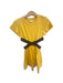 A Yellow Short Sleeve Dresses from Fendi in size 6T for girl. (Front View)