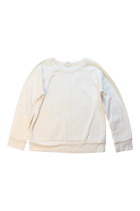 A Ivory Crewneck Sweatshirts from Crewcuts in size 6T for girl. (Front View)