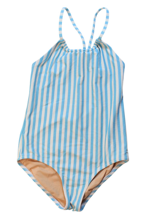 A Blue Swimsuits from Crewcuts in size 7Y for girl. (Front View)