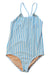 A Blue Swimsuits from Crewcuts in size 7Y for girl. (Front View)
