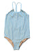 A Blue Swimsuits from Crewcuts in size 7Y for girl. (Front View)