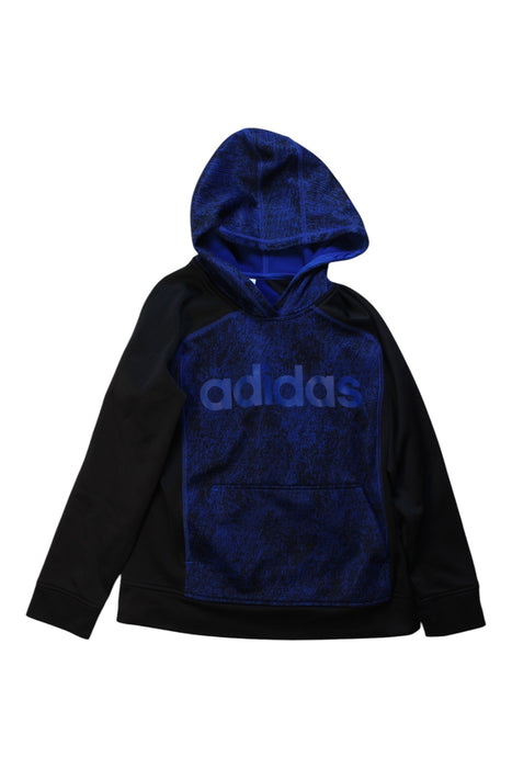 A Black Hooded Sweatshirts from Adidas in size 12Y for boy. (Front View)