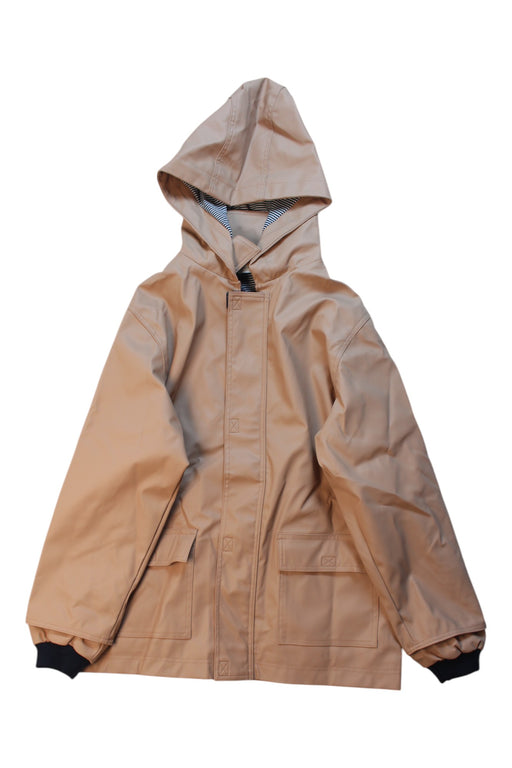A Beige Rain Jackets from Petit Bateau in size 8Y for girl. (Front View)