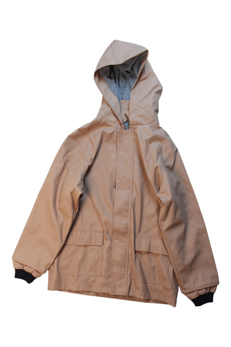 A Beige Coats from Petit Bateau in size 8Y for girl. (Front View)