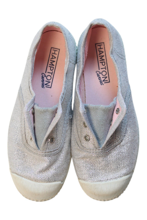 A Silver Slip Ons from Hampton Canvas in size 6T for girl. (Back View)
