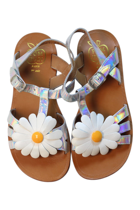 A Multicolour Sandals from Pom d’Api in size 6T for girl. (Back View)