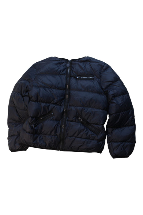 A Navy Puffer/Quilted Coats & Outerwear from Bonpoint in size 10Y for boy. (Front View)
