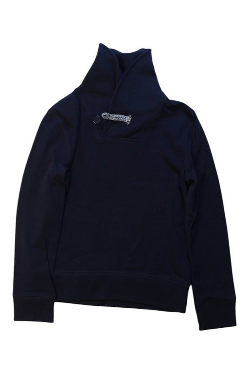 A Navy Buttoned Sweatshirts from Crewcuts in size 8Y for boy. (Front View)