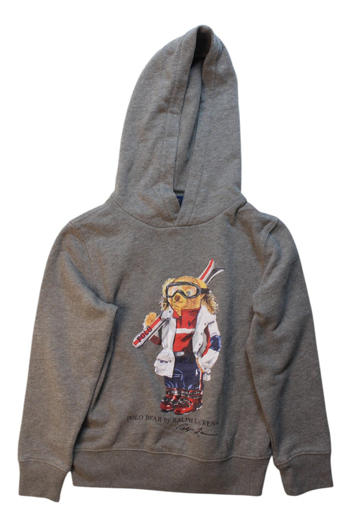 A Grey Hooded Sweatshirts from Polo Ralph Lauren in size 10Y for boy. (Front View)