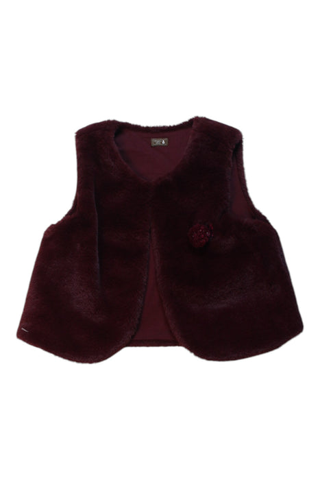 A Burgundy Dress Up Vests from Organic Mom in size 7Y for neutral. (Front View)