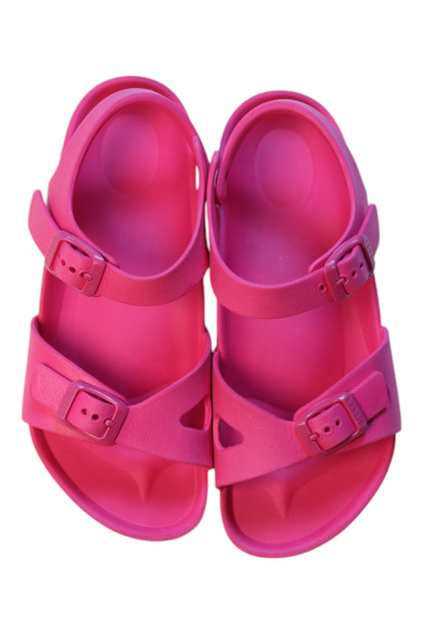 A Pink Sandals from Birkenstock in size 7Y for girl. (Back View)