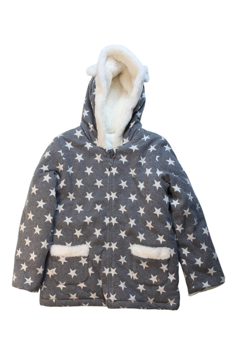 A Grey Puffer/Quilted Coats & Outerwear from Organic Mom in size 7Y for girl. (Front View)