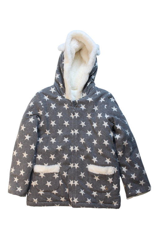 A Grey Puffer/Quilted Coats & Outerwear from Organic Mom in size 7Y for girl. (Front View)