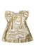 A Gold Sleeveless Dresses from Velveteen in size 12-18M for girl. (Front View)