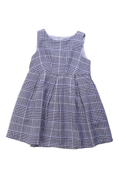 A Navy Sleeveless Dresses from Le Bebe in size 3T for girl. (Front View)