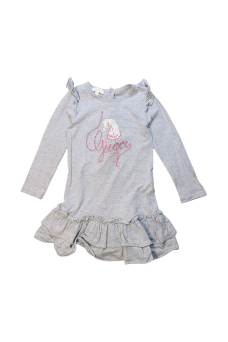 A Grey Long Sleeve Dresses from Gucci in size 12-18M for girl. (Front View)