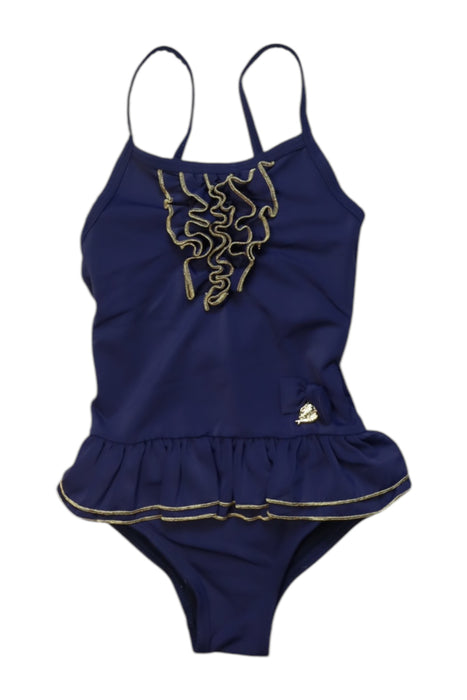 A Navy Swimsuits from Angel's Face in size 2T for girl. (Front View)