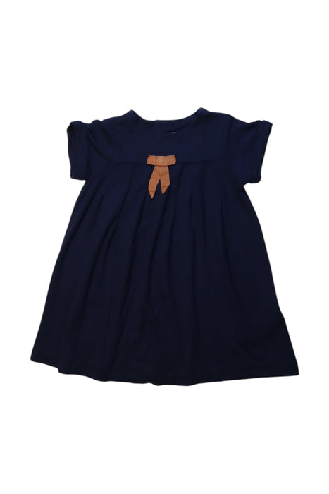 A Navy Short Sleeve Dresses from Jacadi in size 2T for girl. (Front View)