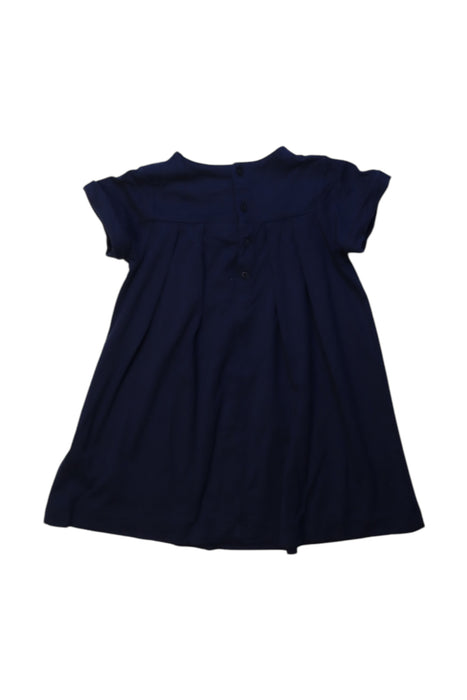 A Navy Short Sleeve Dresses from Jacadi in size 2T for girl. (Back View)