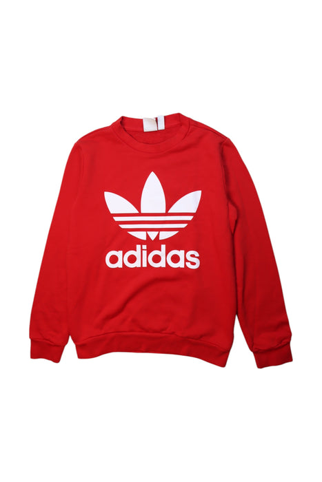 A Red Crewneck Sweatshirts from Adidas in size 11Y for neutral. (Front View)