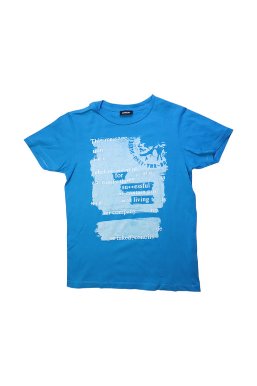 A Blue Short Sleeve T Shirts from Diesel in size 12Y for boy. (Front View)