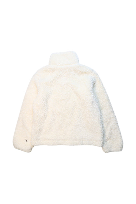 A White Zippered Sweatshirts from Crewcuts in size 8Y for girl. (Back View)