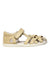 A Beige Sandals from Bobux in size 4T for girl. (Front View)