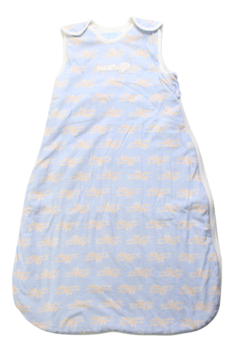 A Blue Sleepsacs from Grobag in size 3-6M for neutral. (Front View)