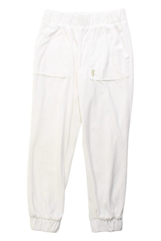 A White Sweatpants from Juicy Couture in size 7Y for girl. (Front View)
