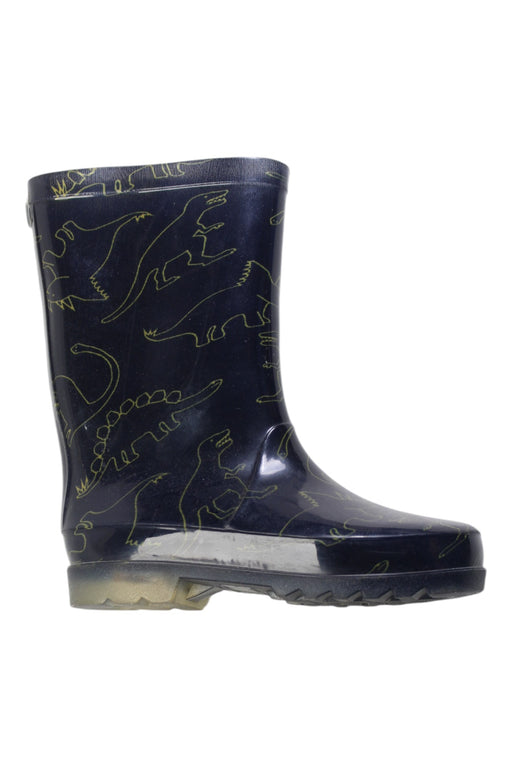 A Navy Rain Boots from Seed in size 7Y for boy. (Front View)