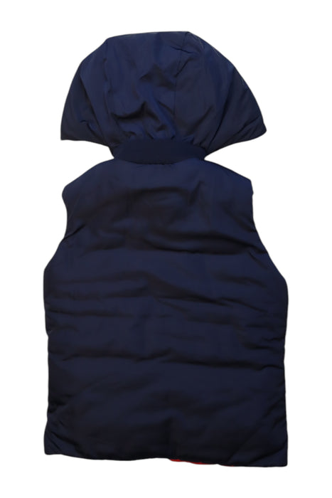 A Navy Outerwear Vests from Jacadi in size 6T for boy. (Back View)