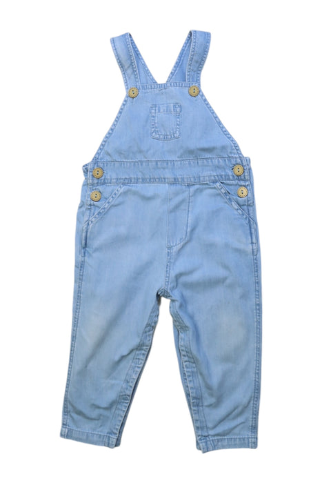 A Blue Long Overalls from Purebaby in size 12-18M for neutral. (Front View)