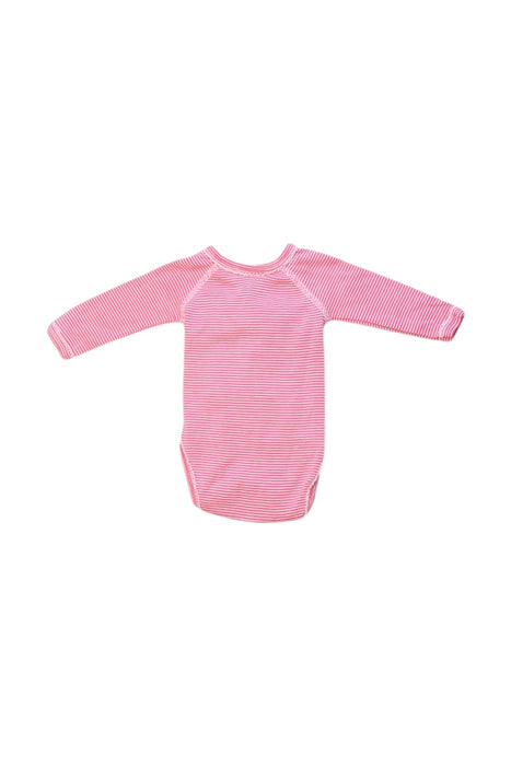 A Pink Long Sleeve Bodysuits from Petit Bateau in size 0-3M for girl. (Back View)