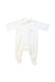 A White Onesies from Petit Bateau in size 0-3M for girl. (Front View)